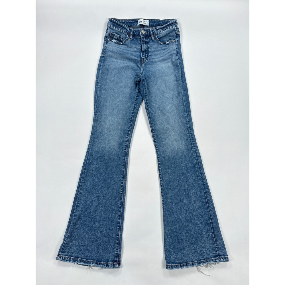 BKE Jeans Women 27 Blue Billie High Rise Slim Bootcut Distressed Western